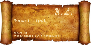Monori Lipót névjegykártya