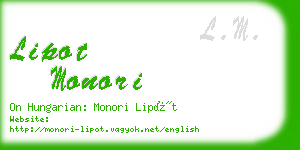 lipot monori business card